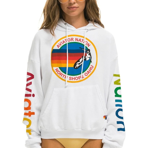 Aviator Nation Tops - Aviator Nation North Shore Oahu Hoodie